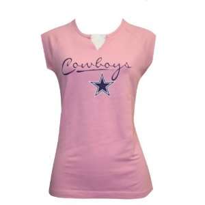    Dallas Cowboys Ladies Pink Ditto T Shirt Top