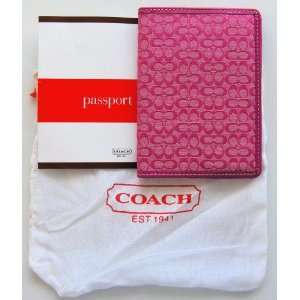   & Canvas   Pink and White Passport Holder / Travel Document Holder