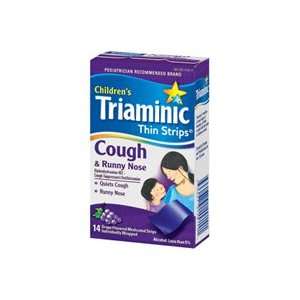 Triaminic Cough / Runny Nose Relief Thin Strips for Children, Grape 
