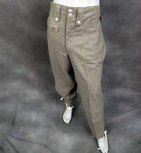German WWII Wehrmacht Field Grey M43 Wool Trousers Hosen  Size US 34 
