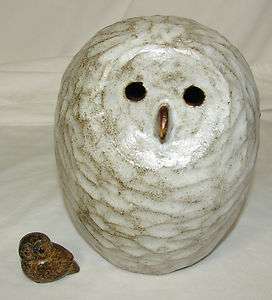   Kakinuma Studio Art Pottery Bird Figurine, 7 Owl Vancouver BC Canada