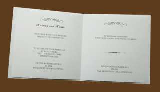   Satin White Ribbon Window Wedding Invitations and Envelopes Set  