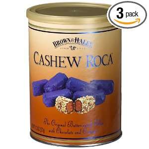 Brown & Haley Cashew Roca Buttercrunch Toffee, 13.3 Ounce Tins (Pack 