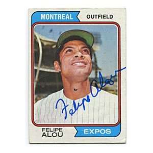  Felipe Alou Autographed/Signed 1970 Topps Card Sports 