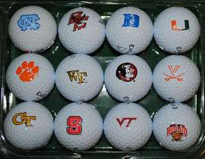 NCAA Logo Golf Balls  ACC CONFERENCE All 12 Schools  