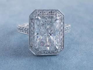radiant cut diamond ring 4 50 carats total weight center