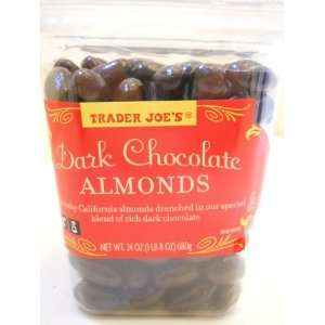 Trader Joes Dark Chocolate Almonds Grocery & Gourmet Food