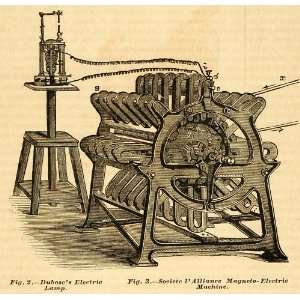  1878 Print Duboses Electric Lamp Societe l Alliance 
