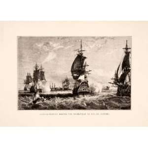  1887 Lithograph Duguay Trouin Rio de Janeiro Ships Navy 