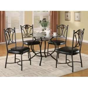  150501 Altamonte Dining 5 PC Set with Glass Table Top 