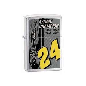  Zippo Jeff Gordon 4 Time Champion Brushed Chrome Lighter 