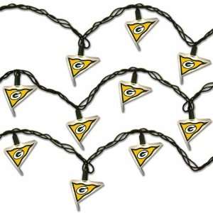 GREEN BAY PACKERS String of PARTY / CHRISTMAS PENNANT LIGHTS (10 Feet 