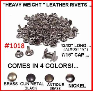 NOT China made Brass #1018 Heavy RIVETS for LEATHER  