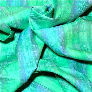 Westminster Cotton Fabric Vibrant Sea Green & Blue Abstract Per Fat 
