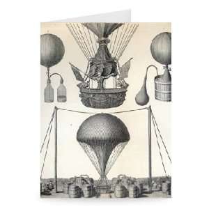  Balloons (engraving) by English School   Greeting Card 