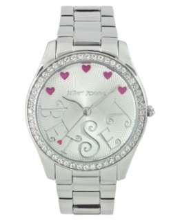 Betsey Johnson Watch, Womens Silvertone Bracelet BJ4214   Watches