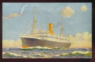 SHIP ML ADDA AT SEA ~ ELDER DEMPSTER LINE WEST AFRICAN SERVICE c. 1920 