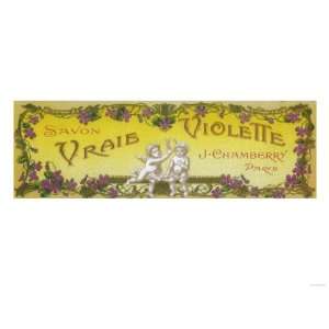  Vraie Violette Soap Label   Paris, France Giclee Poster 