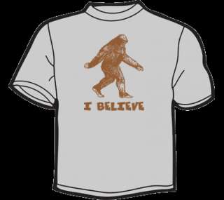 SASQUATCH I BELIEVE T Shirt MENS funny vintage bigfoot  