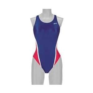  Dolfin Team Panel HP Back Swimsuit Womens   NAVY/RED/WHITE 