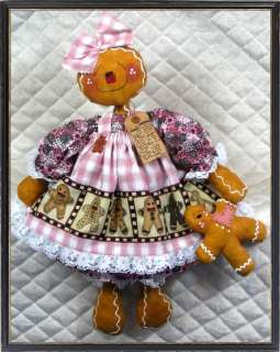 Primitive Gingerbread Doll with Baby~PATTERN #392 ♥  