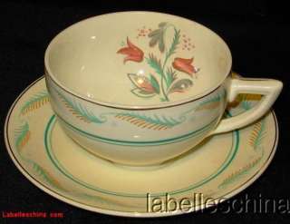 Wedgwood Fanfare (Albert Wass) Teacup and Saucer crazing  