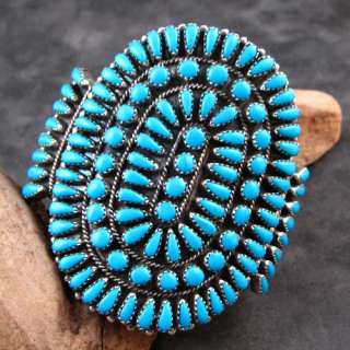 Navajo George & Annie Begay Cl Kingman Turquoise Cuff  