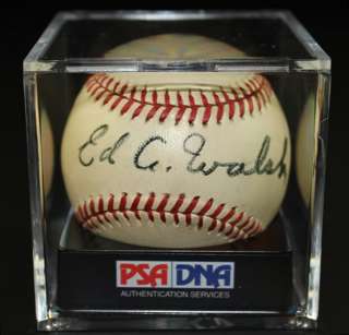 Ed Walsh Single Signed Auto Baseball PSA/DNA NM 7  