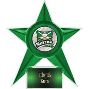  Custom Softball Stellar Ice 7 Trophies GREEN STAR/GREEN 