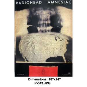  RADIOHEAD Amnesiac Dark Globe 18x24 Poster Everything 