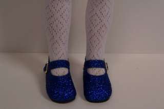 DK BLUE Glitter Shoe For Dianna Effner 13 Vinyl Dolls♥  