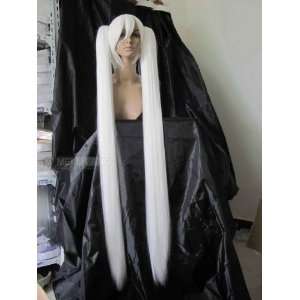  VOCALOID Miku White Ponytail Party Costume 47  120CM Cosplay 