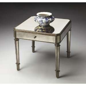  Butler Accent Table   Mirror Finish