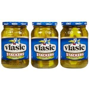 Vlasic Kosher Dill Sandwich Stacker Pickles, 16 oz, 3 ct (Quantity of 