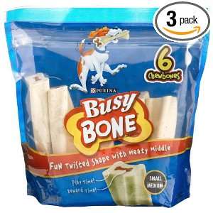 Busy Bone Chewbone Treat for Small/Medium Dogs, 21 Ounce Bags (Pack of 