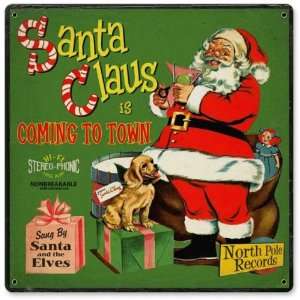  Santa Record Cover Miscellaneous Metal Sign   Victory 