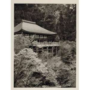 1930 Japanese Kiyomizu Temple Kyoto Japan Architecture   Original 