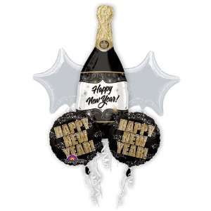    Champagne New Year Bouquet Of Anagram Balloons 