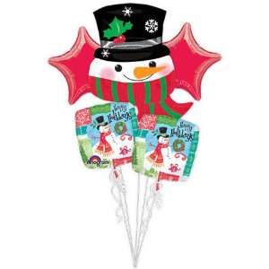  Happy Holidays Snowman Bouquet Of Anagram Balloons Toys & Games