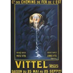  VITTEL PARIS FRANCE FRENCH VINTAGE POSTER CANVAS REPRO 