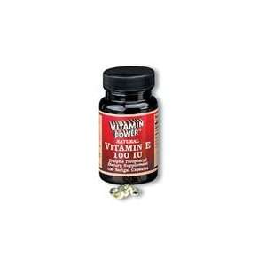  Vitamin Power Natural Vitamin E 100 iu 250 Gel Capsules 