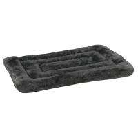 Plush Fur Dog Crate Mat Bed Gray Grey Sm   XXL  