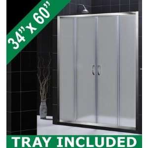  Visions 60 x 72 Shower Door and 34 x 60 Center Drain 