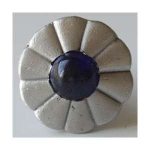  Marble Center Knob   Marble Center Pewter Knob