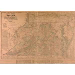  1861 Lloyds official map state of Virginia
