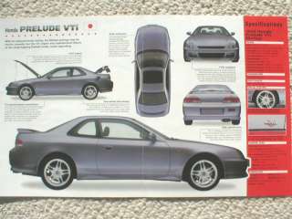 1999 Honda PRELUDE VTi MOTEGI SPEC SHEET/Brochure  