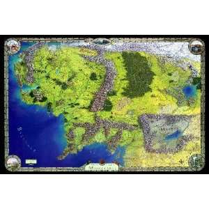  Middle Earth Map Poster 2ftx3ft