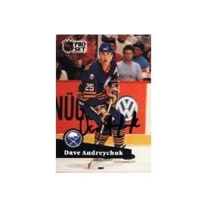  Dave Andreychuk, Buffalo Sabres, 1991 Pro Set Autographed 