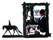 Horse Picture Frame  Black Metal Powder Coat  