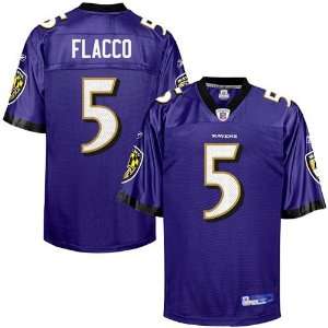  Joe Flacco #5 Baltimore Ravens Replica NFL Jersey Purple 